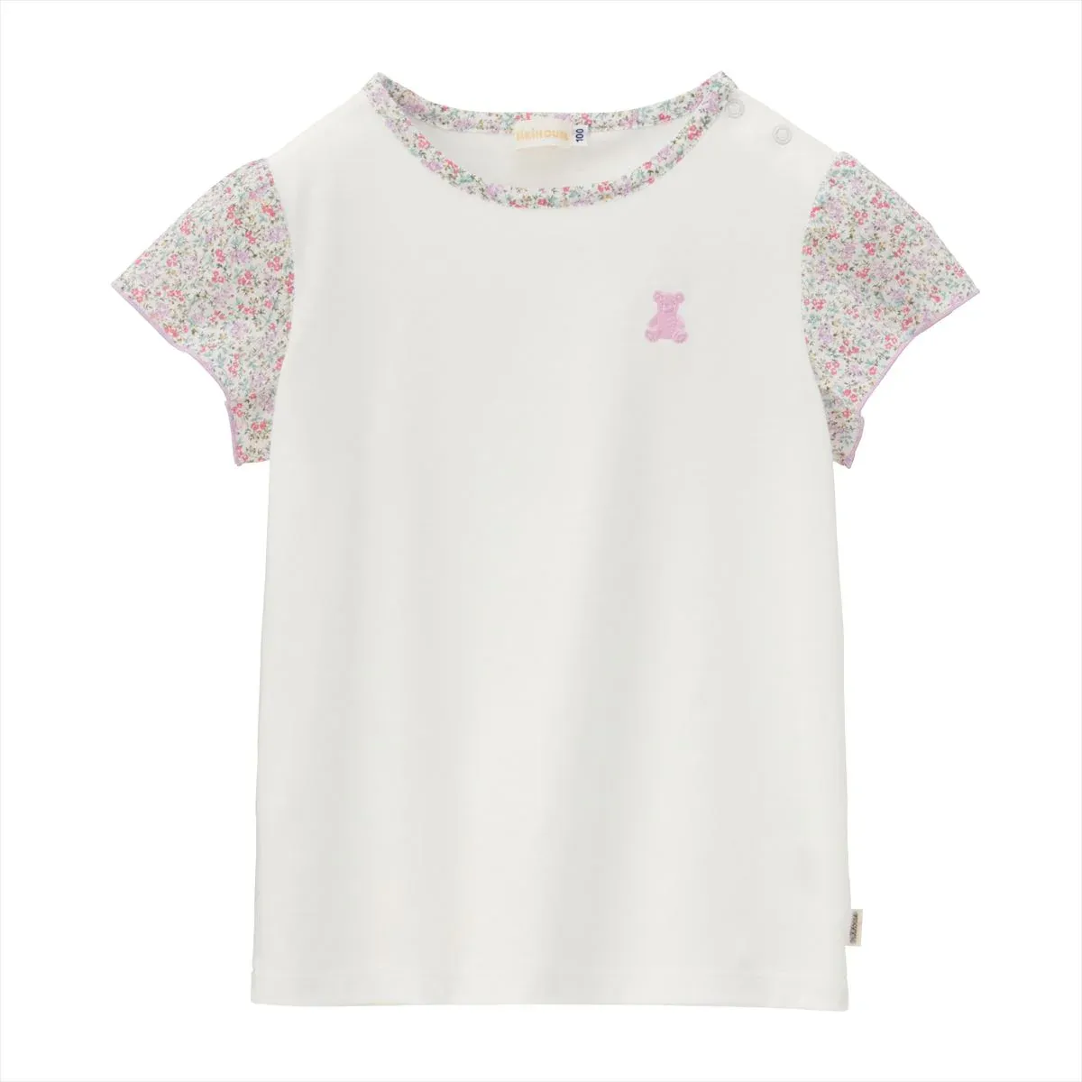 Teddy Bear Emblem Floral Tunic Tee