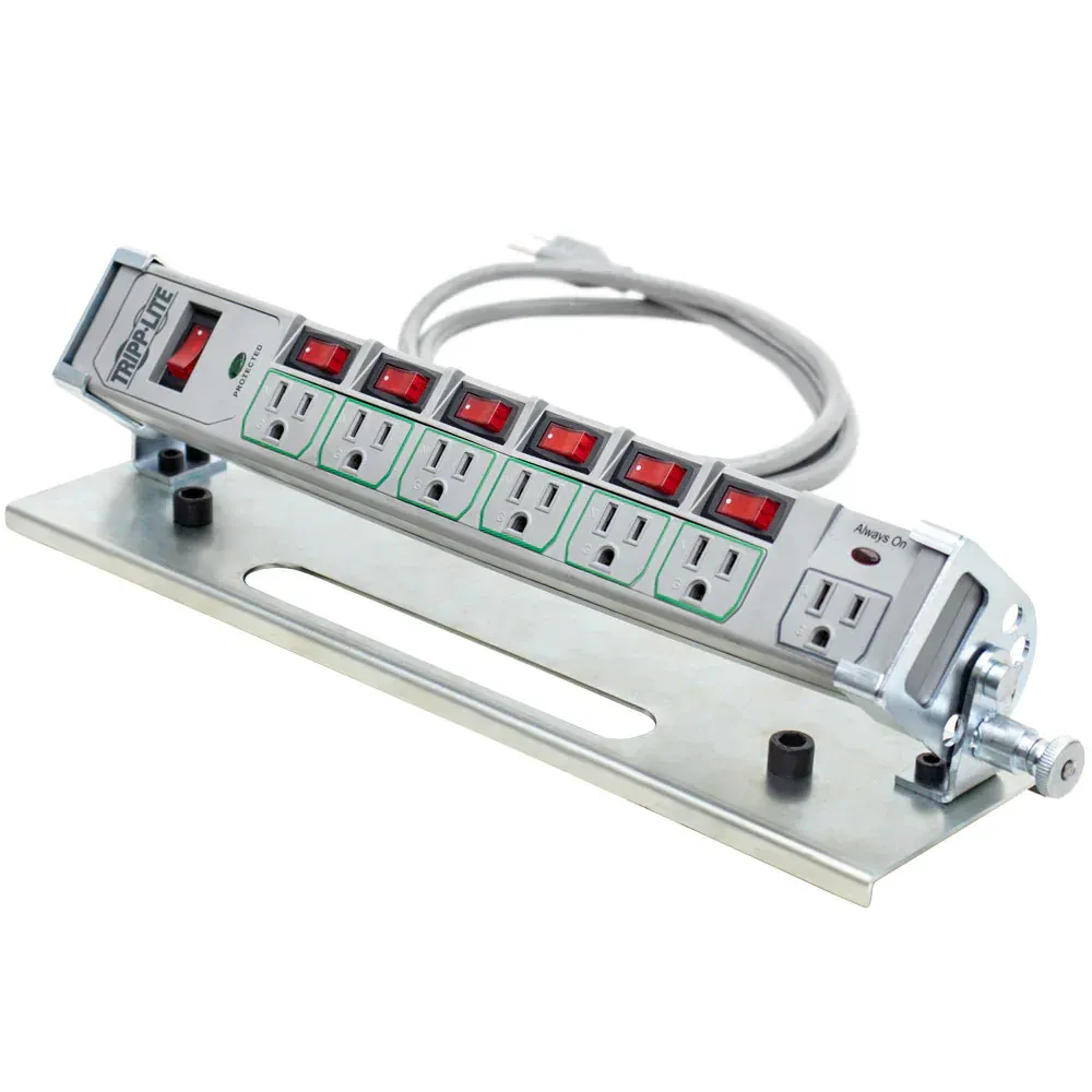 BuildPro Multi-outlet Strip w/ Magnetic Mounting Plate