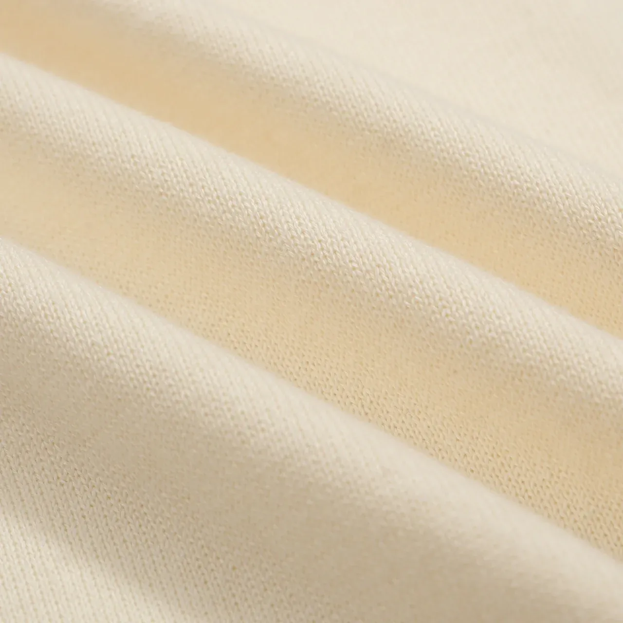 Men's 60s Mod Cream Knit Polo – Multicolor Tipped Trim - Image 8