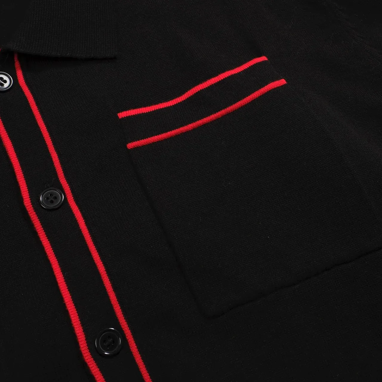 Men's black pocket knit cardigan - Image 5