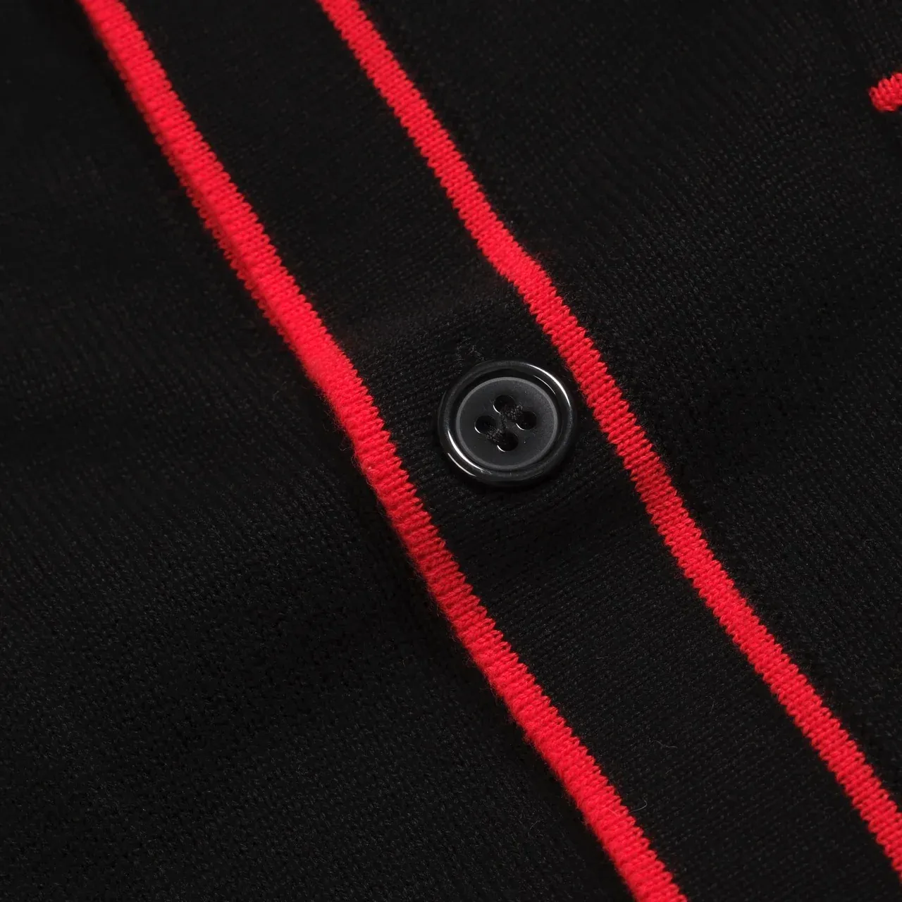 Men's black pocket knit cardigan - Image 2