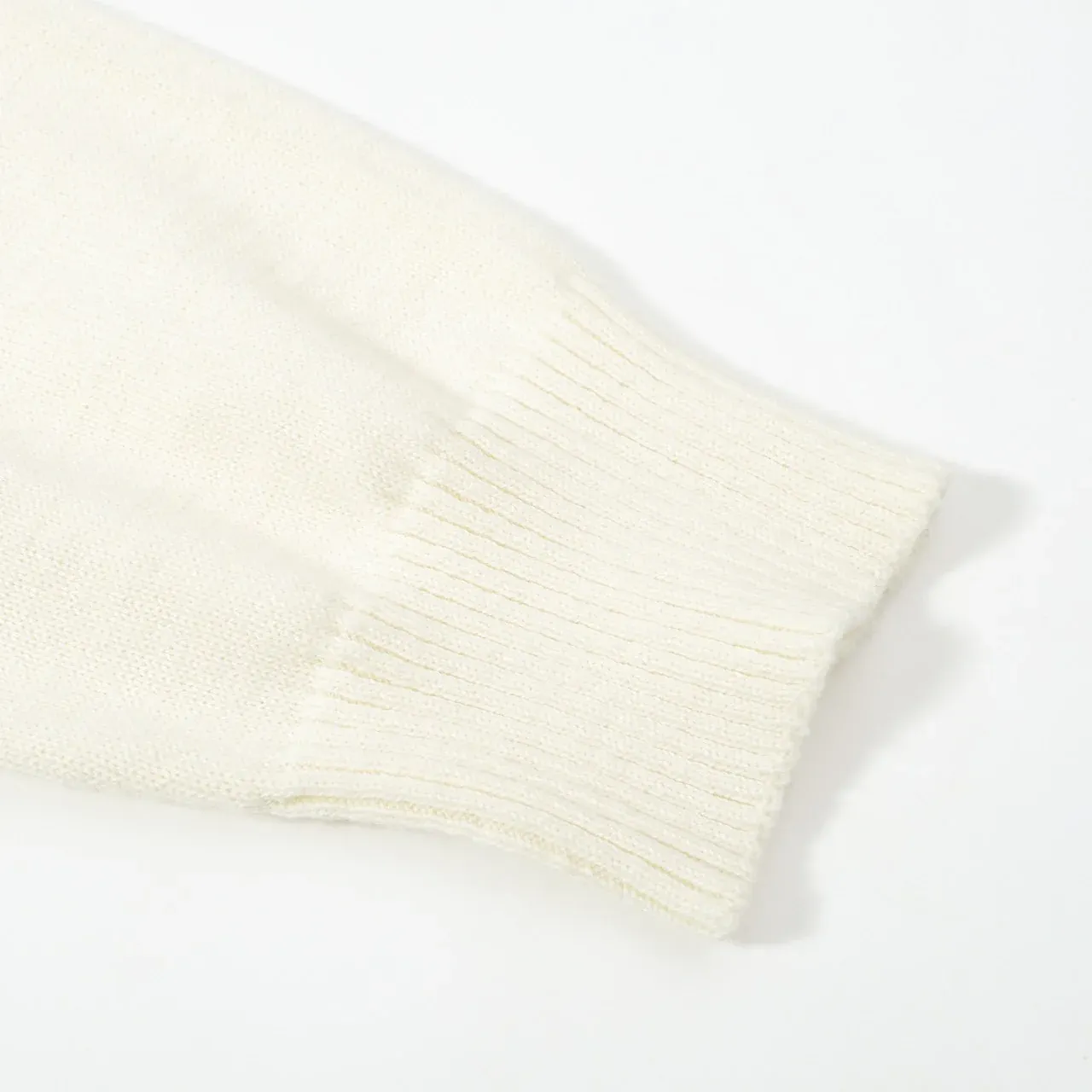 Men's 60s Mod Stripe Knit Sweater – Cream Long Sleeve Retro Pullover - Image 6