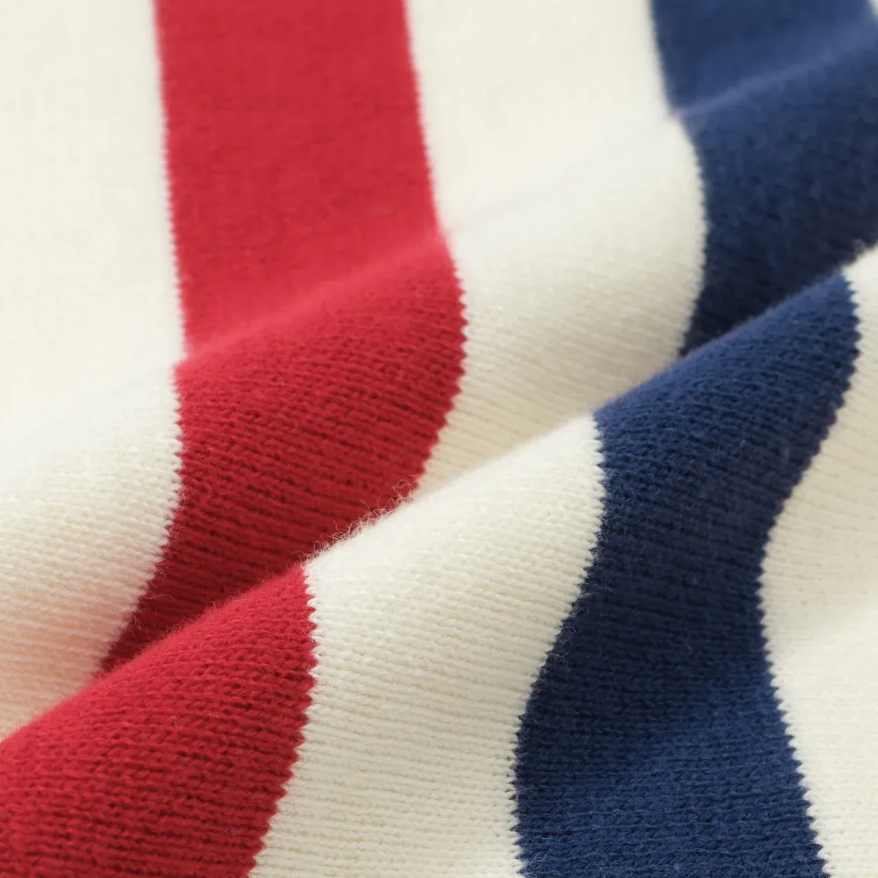 Men's 60s Mod Stripe Knit Sweater – Cream Long Sleeve Retro Pullover - Image 2