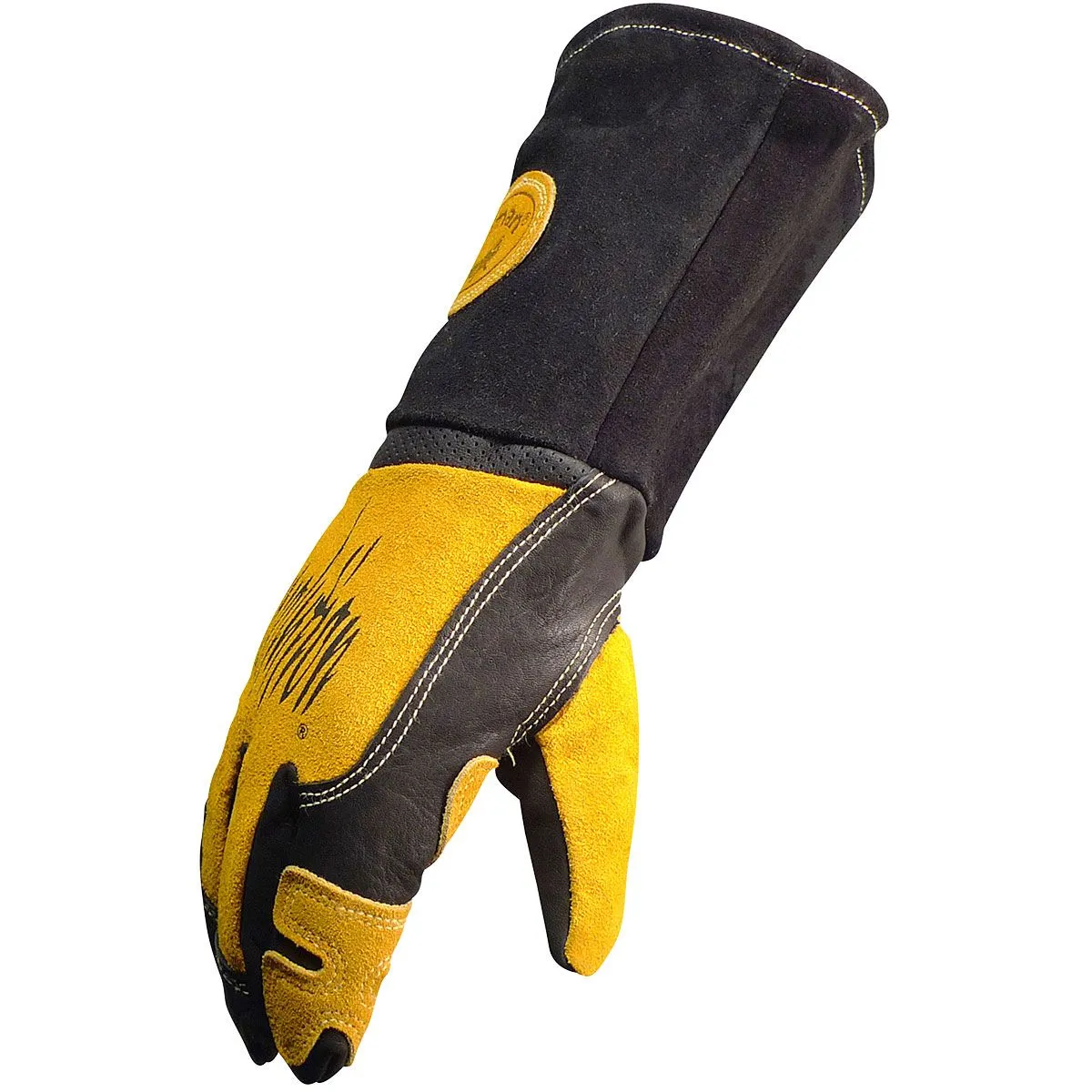 Caiman 1832 Premium Top Grain Leather Stick / MIG Welding Gloves - Image 2